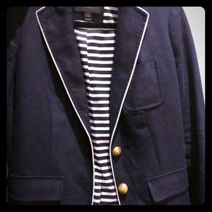 Crew navy blue sailor blazer